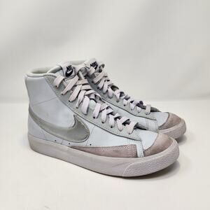 Nike Blazer Mid 77 GS Platinum Grape Silver Sneakers Big Kid Size 6.5Y Leather